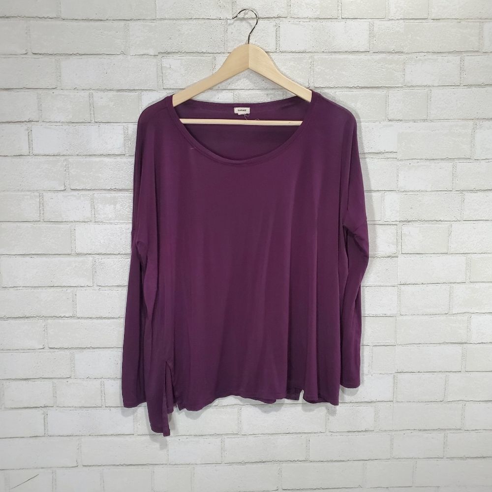 Garage long sleeve comfy purple top